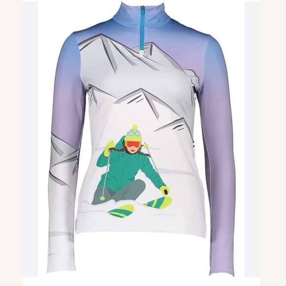 Spyder Shred Zip T-neck Women Mid Layer Medium - Picture 5 of 14